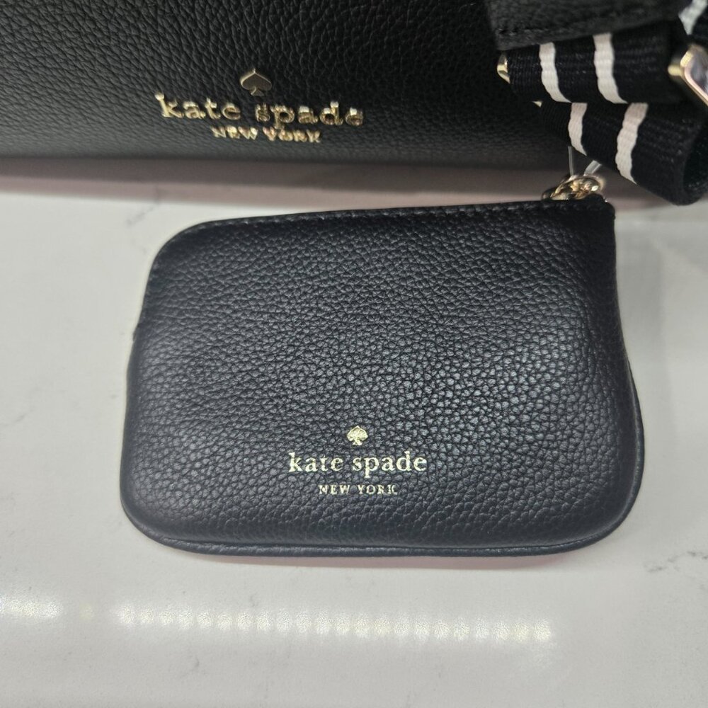 NEW Kate Spade Rosie Satchel Pebbled Leather Black Bag w/ Coin Purse - Picture 7 of 8